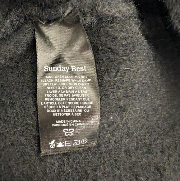 Aritzia Sunday Best Fuzzy Black Long Sleeve Mini Dress (Montgomery Dress) Size M - Picture 8 of 10